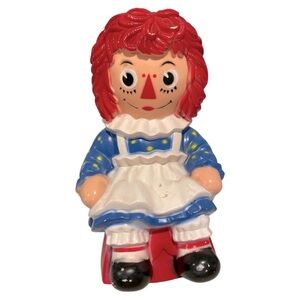 Vintage 1972 Raggedy Ann Coin Bank The Bobbs Merrill Co.